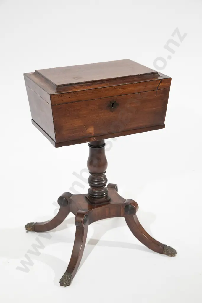 Regency Mahogany Teapoy Image 1++