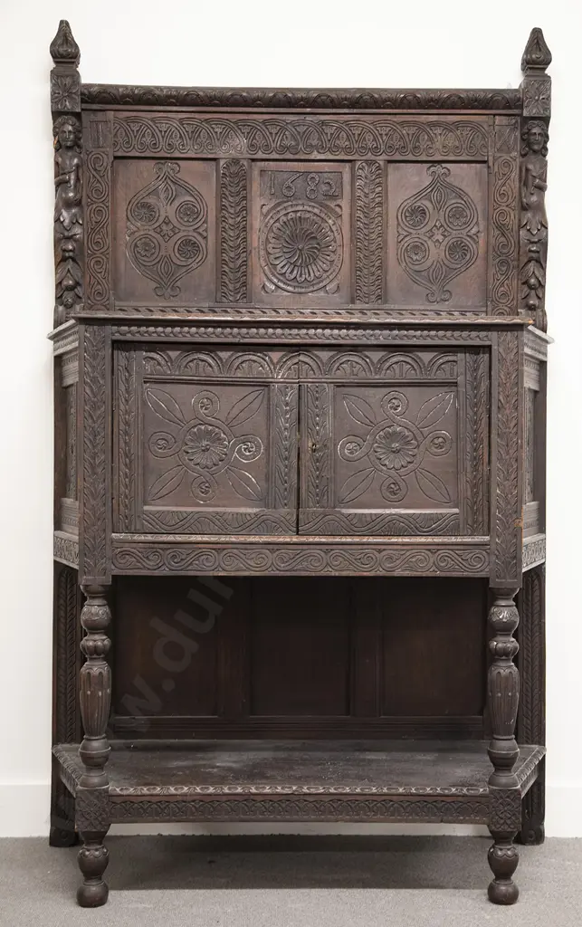 C17th Oak Credence Cupboard Image 1++