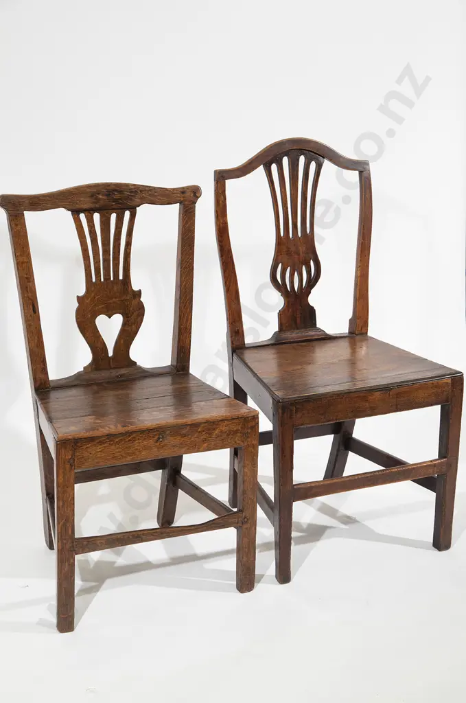 Two GeoIII Oak and Mahogany Country SIde Chairs Image 1++