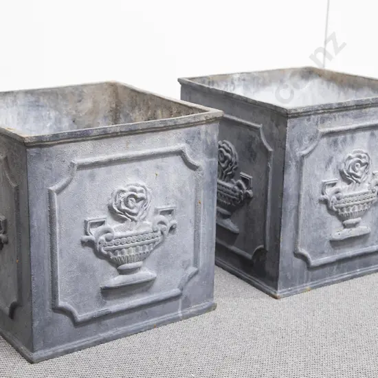 Georgian Reproduction Cast Iron Box Planters