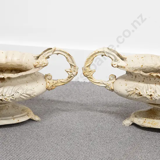 Pair Victorian Reproduction Cast Iron Garden Planters