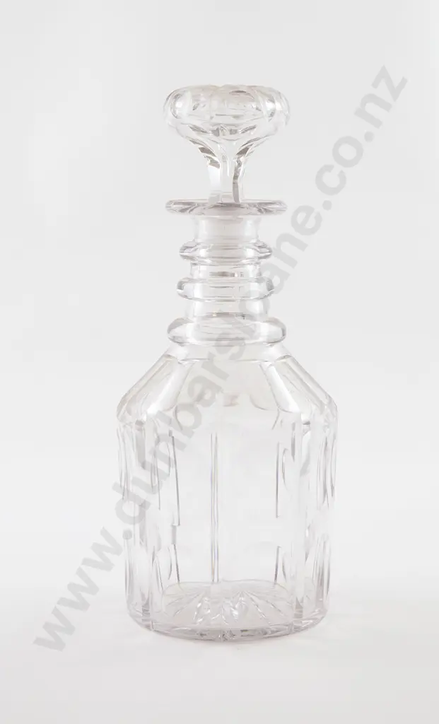 Late C19th All Cut Glass Decanter Image 1++