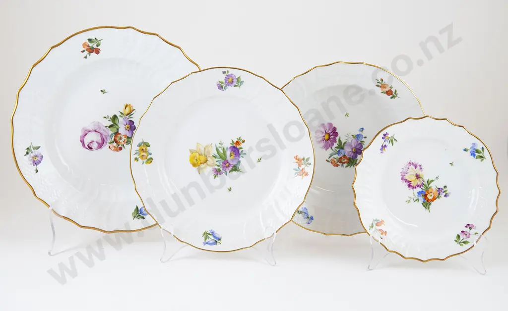 Four Royal Copenhagen Floral Plates Image 1++