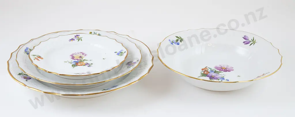 Four Royal Copenhagen Floral Plates Image 1++