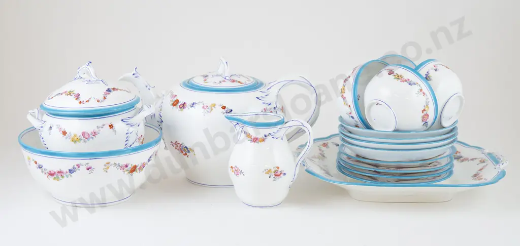 Mid C19th Minton Style Part Tea Set Image 1++