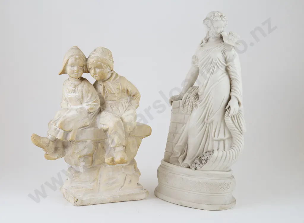 Victorian Parian Ware Figure & Plaster Figure Group Image 1++