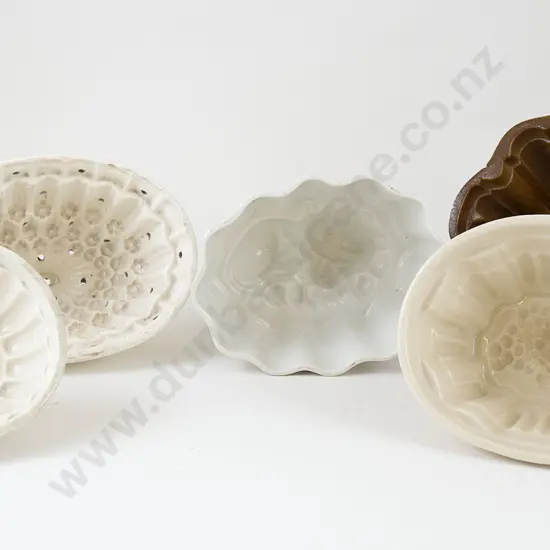 Five Assorted Victorian Jelly Moulds
