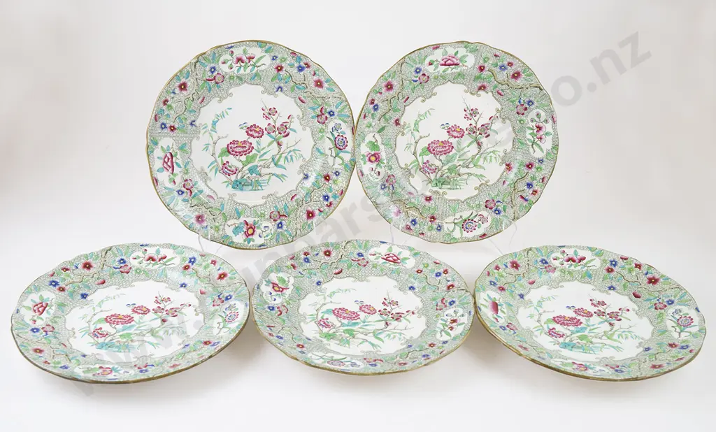 Five Victorian Indian Curl Plates Image 1++