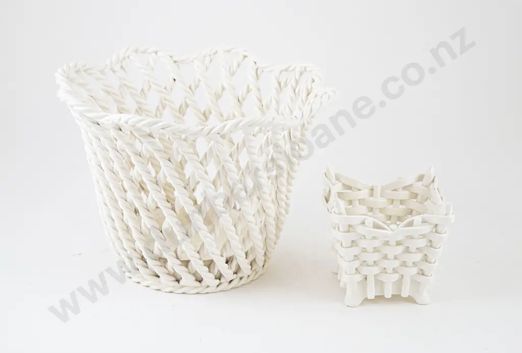Two Basket Weave Planters Image 1++