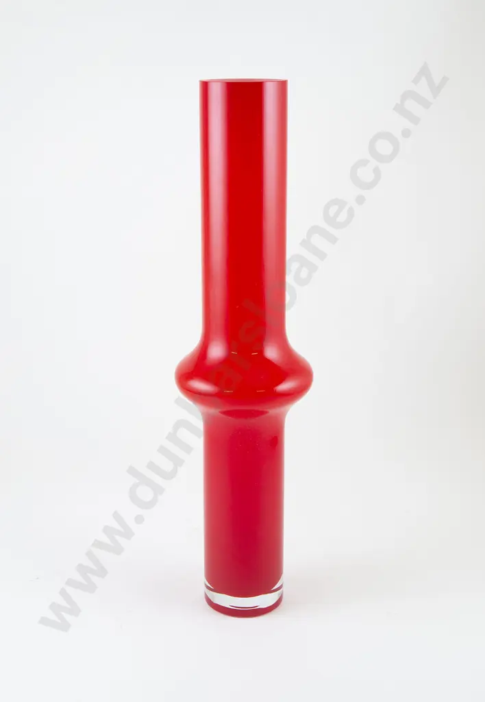 Unmarked Holmegaard Red on White Vase Image 1++