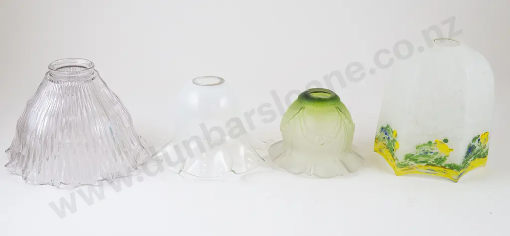 Four Edwardian Gas Lamp Shades Image 1++