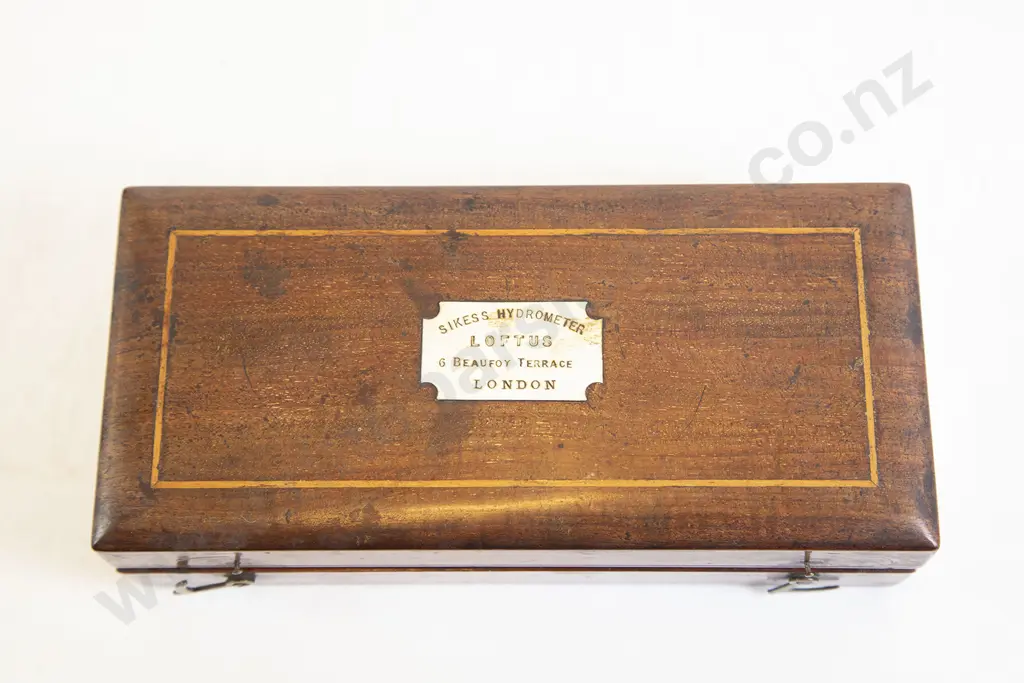 Victorian Mahogany Boxed Sikes Hyrdometer Image 1++