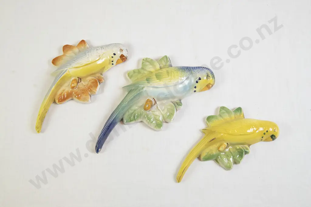 Three Budgie Wall Hangings Image 1++