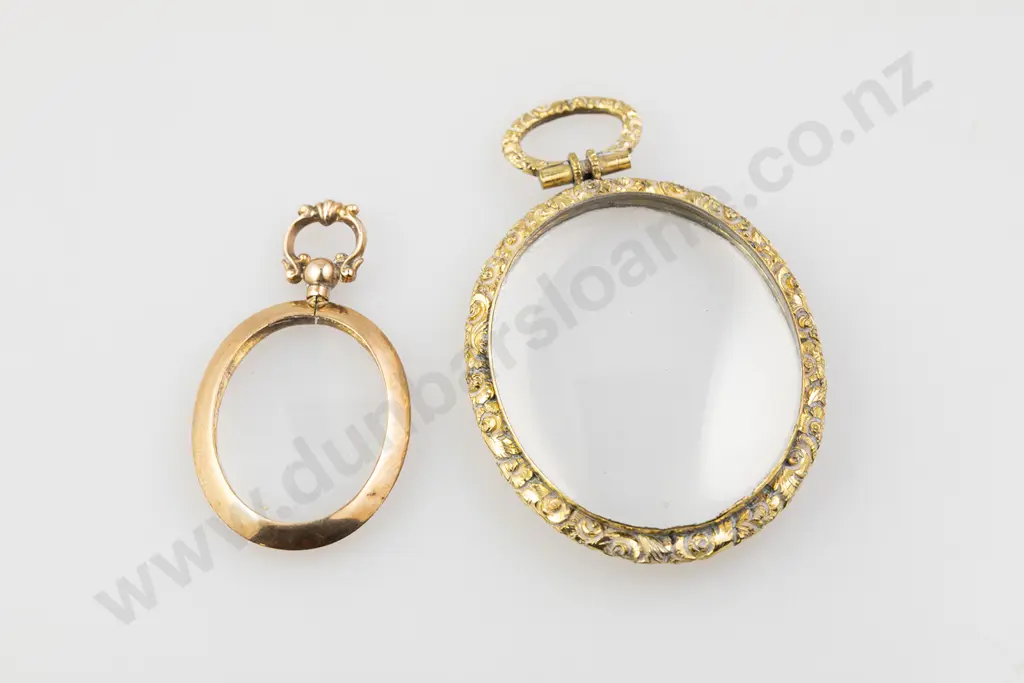 Two Gold Photo Lockets Image 1++
