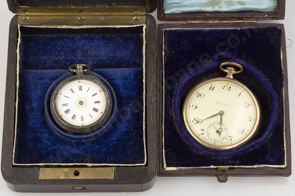 Gold Plated Pocket Watch & Other with cases Image 1++
