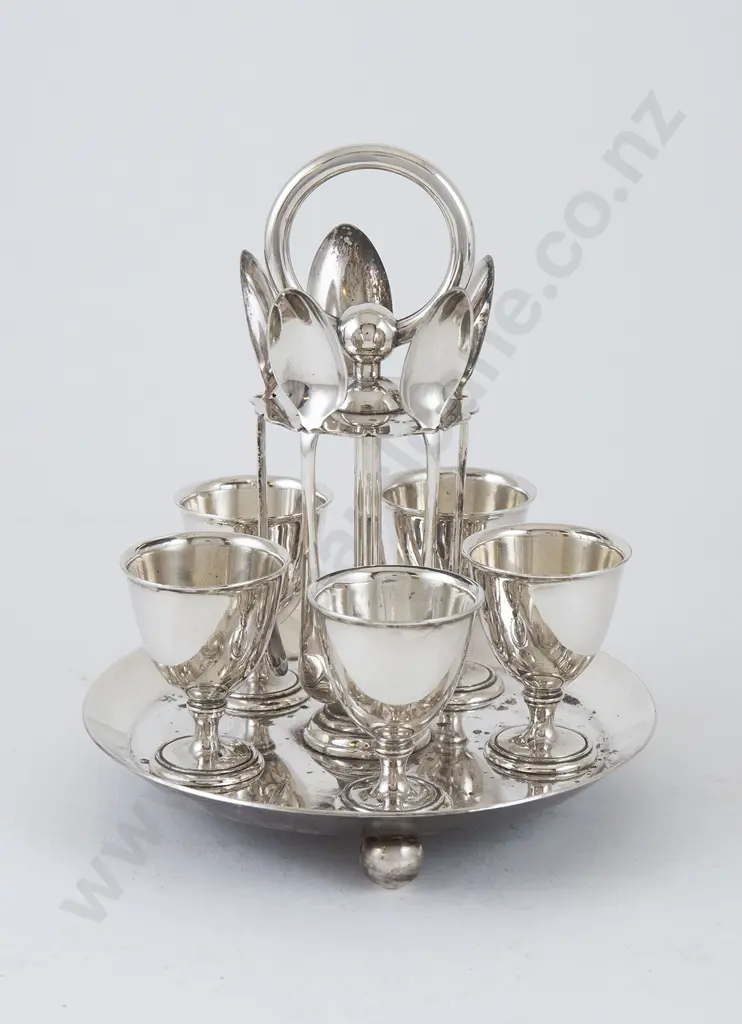 Late Victorian S/P Egg Cruet Image 1++
