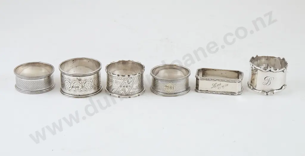 Six S/S Napkin Rings Image 1++