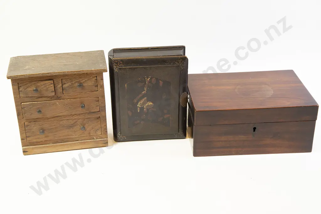 Two Work Boxes & Miniature Chest Image 1++