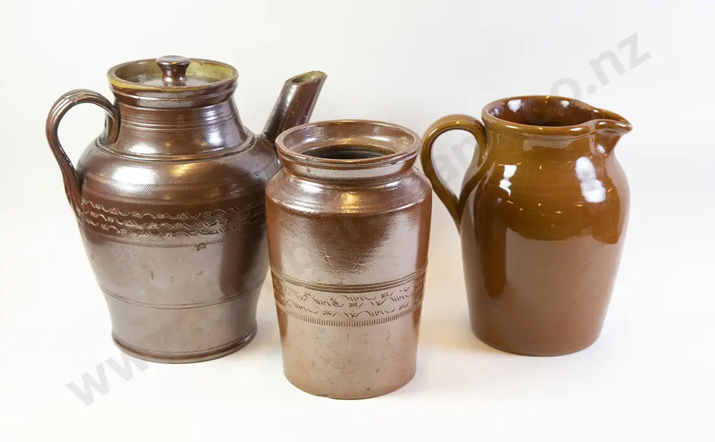 Large Victorian Pottery Jug, Crock & Other Jug Image 1++
