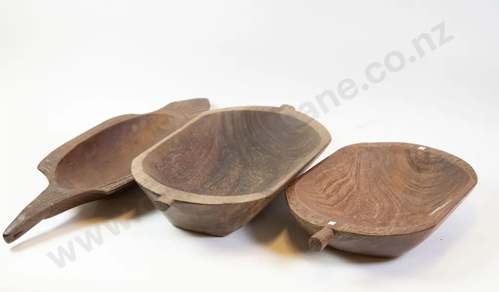 Three Pacific Wooden Bowls Image 1++