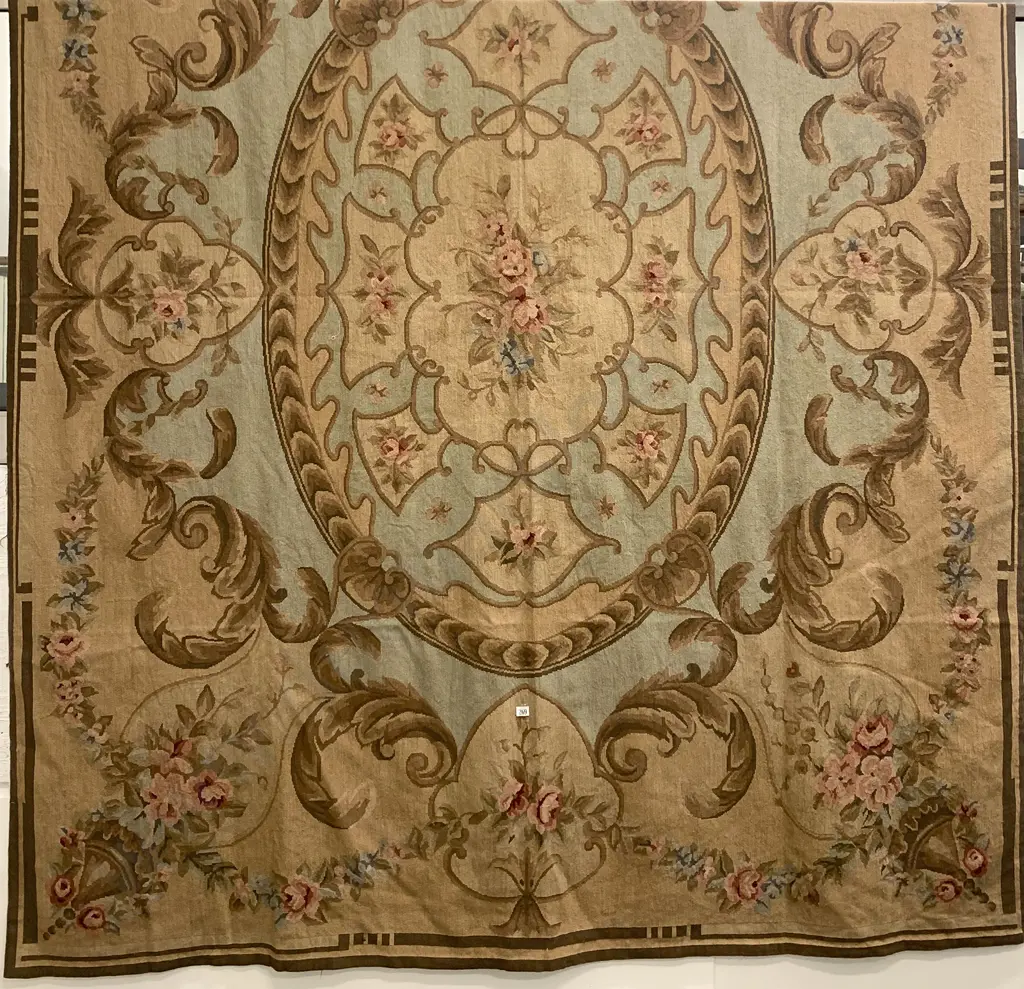 Early C20th Handworked Tapestry Wall Panel Image 1++