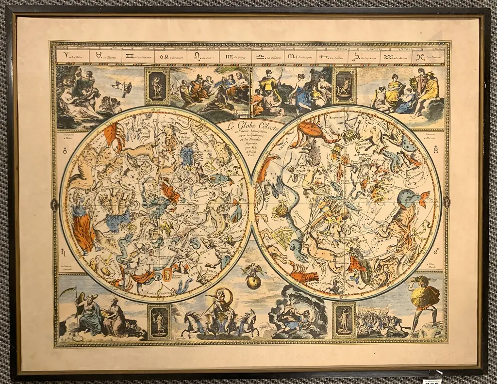 C17th French Map Le Globe Celeste Image 1++