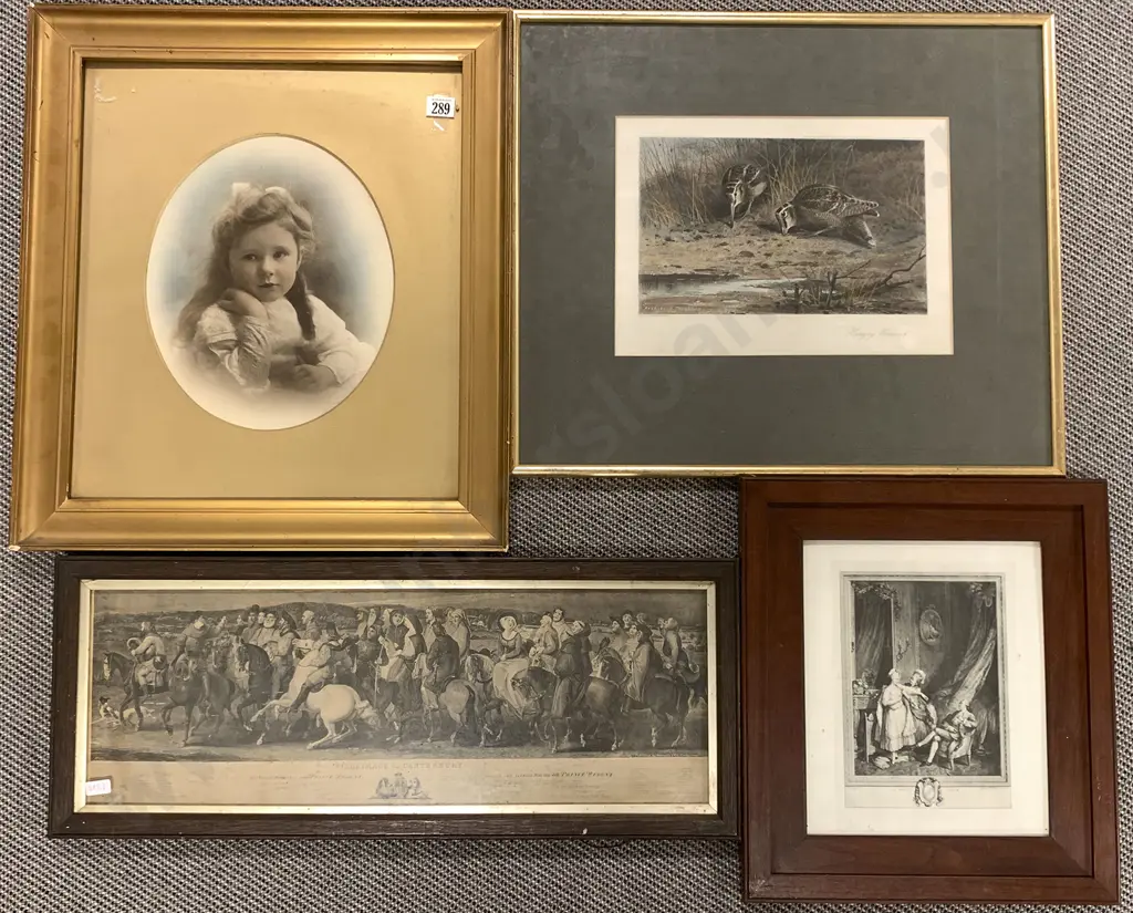 Four Various Antique Prints Image 1++