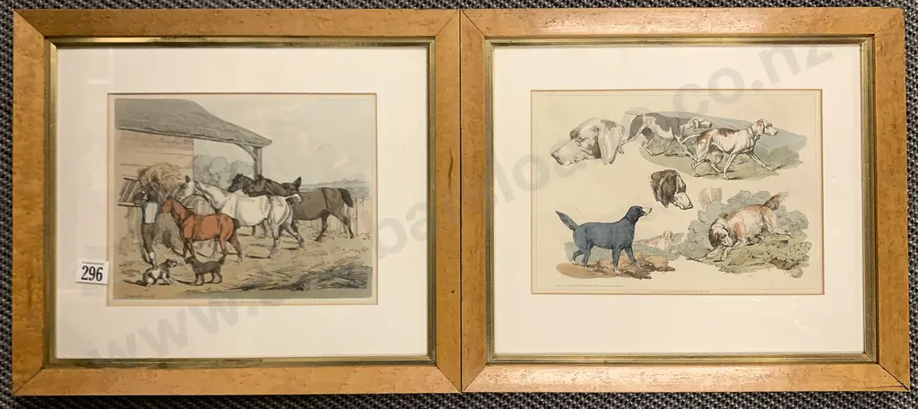 Pair Regency Maple Framed Prints Image 1++