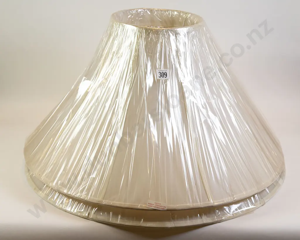 Two Large Material Lamp Shades Image 1++
