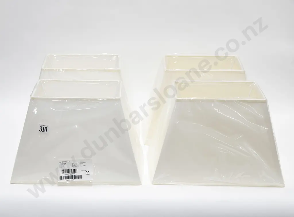 Four Small Rectangular Lamp Shades Image 1++