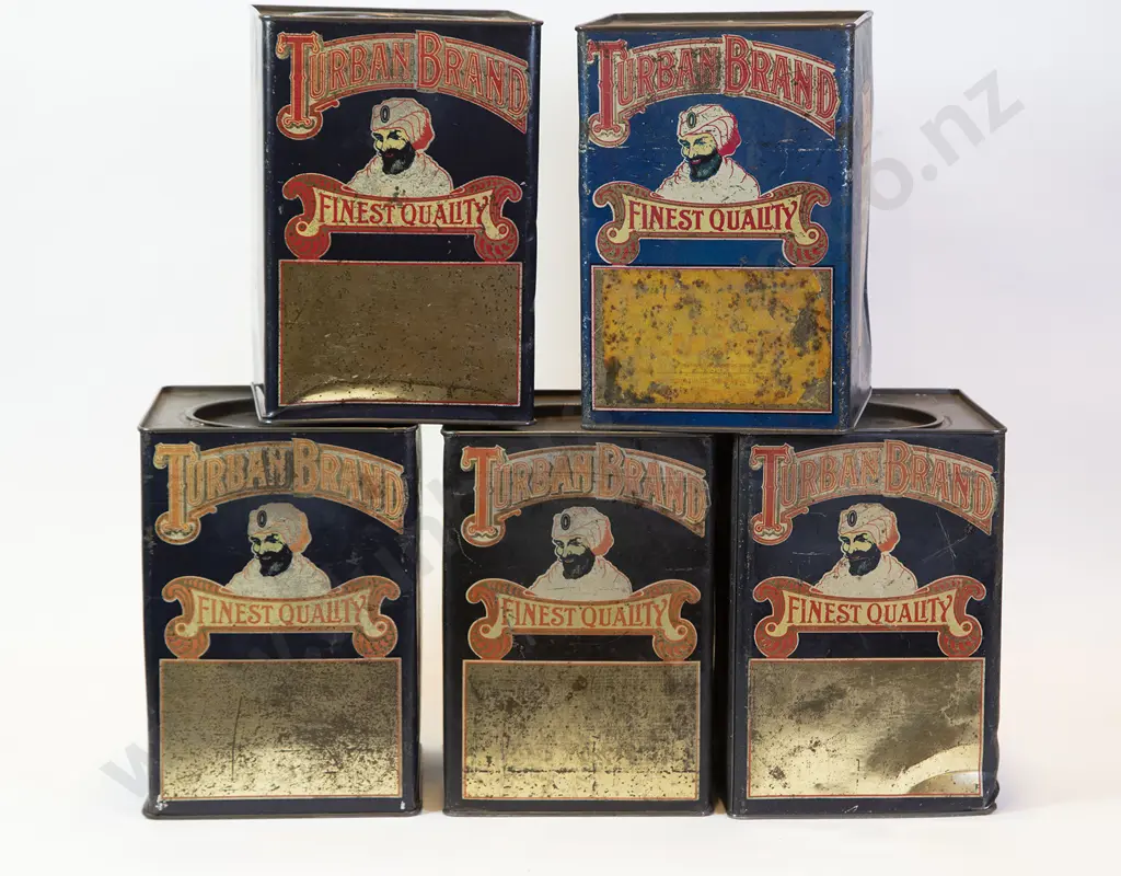 Five Vintage Turban Brand Almond Cans Image 1++