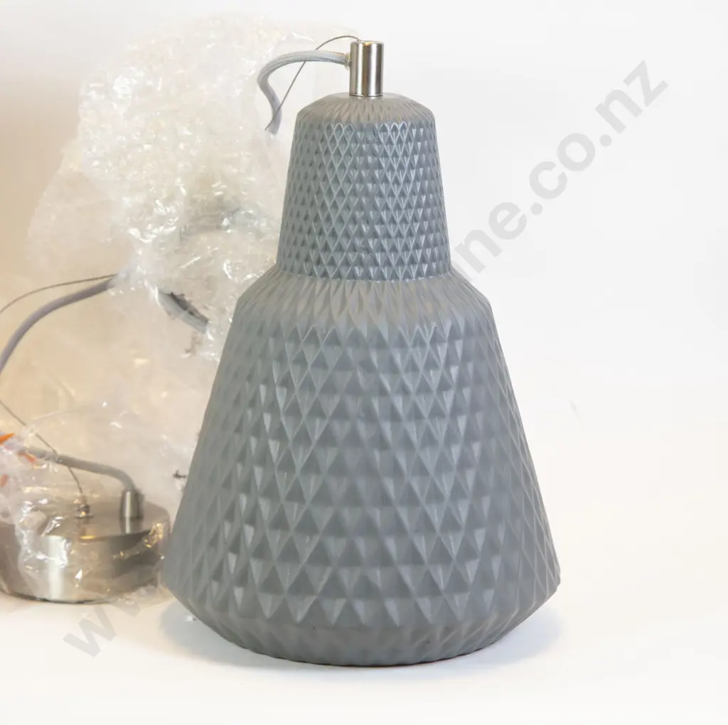Two Ceramic Pendant Light Fittings Image 1++