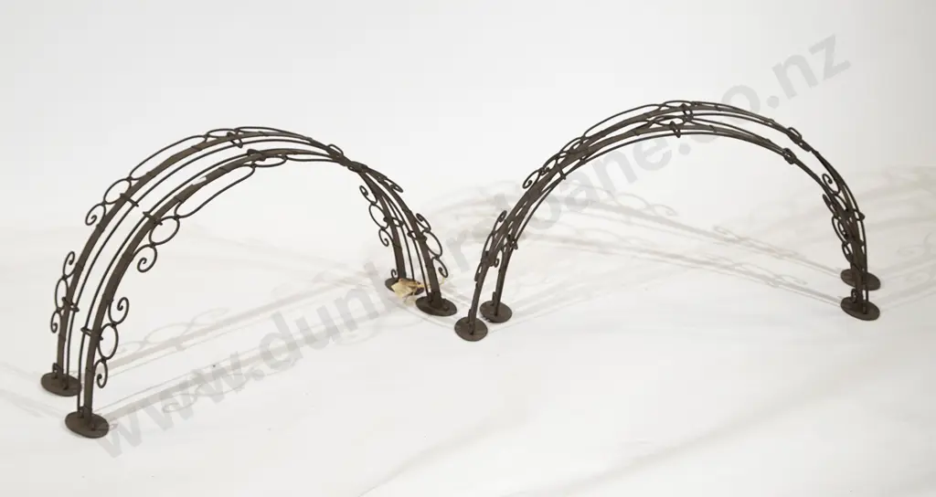 Pair Wrought Iron Bed Canopies Image 1++