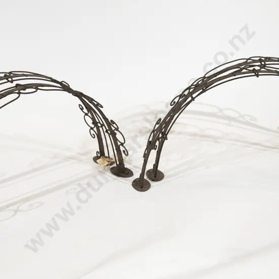 Pair Wrought Iron Bed Canopies