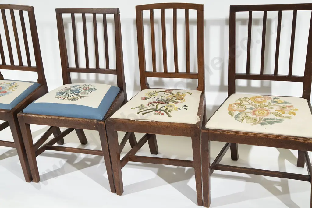 Four GeoIII Mahogany Dining Chairs Image 1++