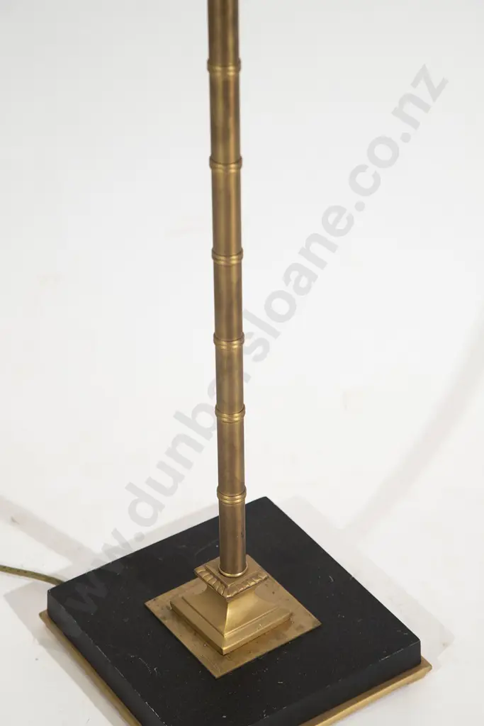 Gilt Metal Simulated Bamboo Floor Lamp Image 1++