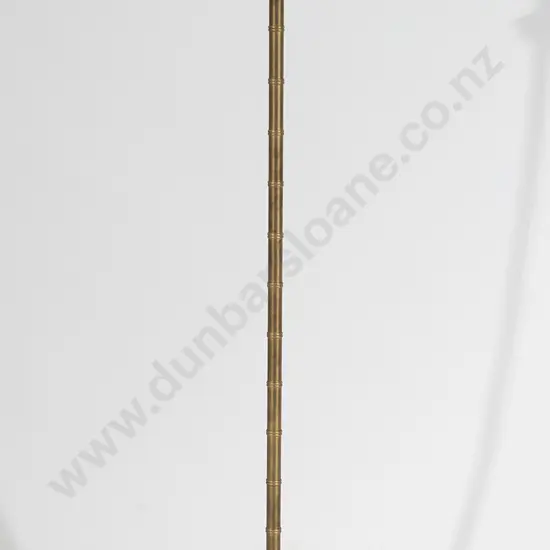 Gilt Metal Simulated Bamboo Floor Lamp