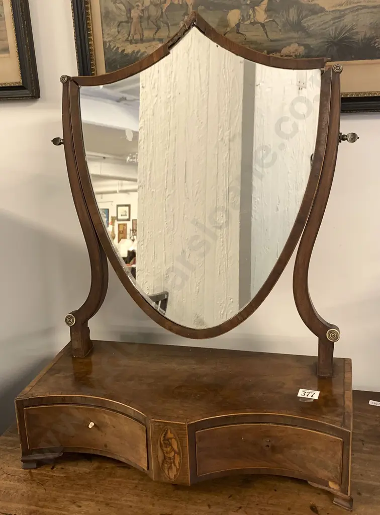 Regency Mahogany Swing Toilet Mirror (faults) Image 1++