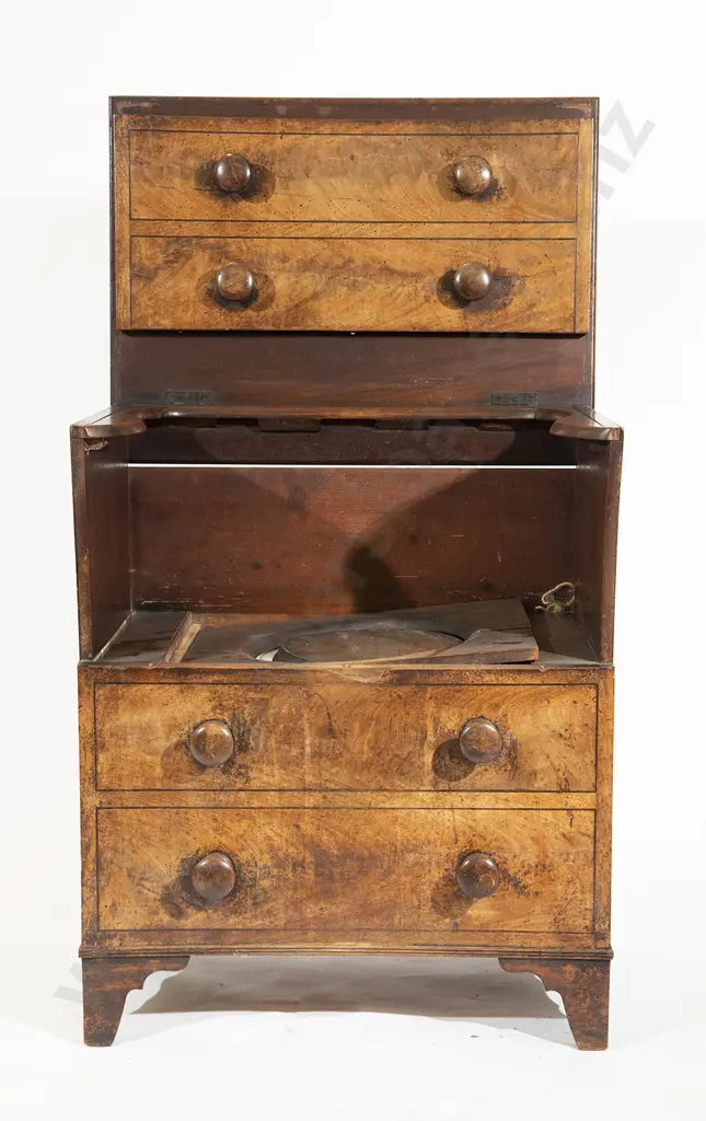 C19th Mahogany Commode Image 1++