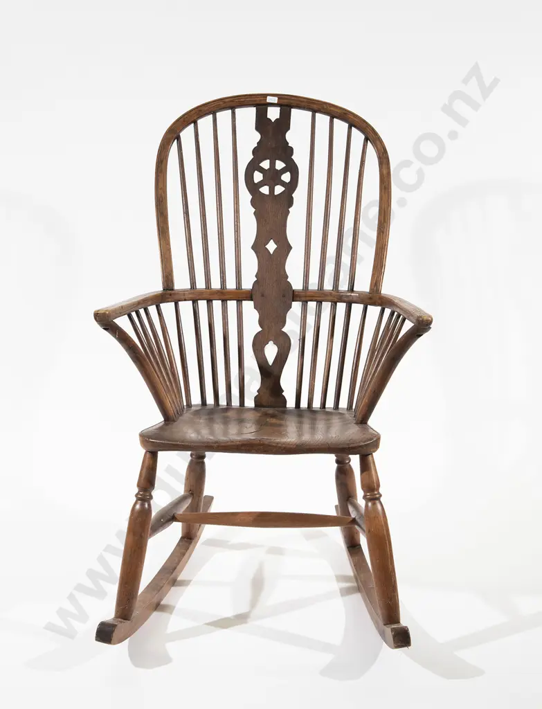 GeoIII Elm Windsor Rocking Chair Image 1++