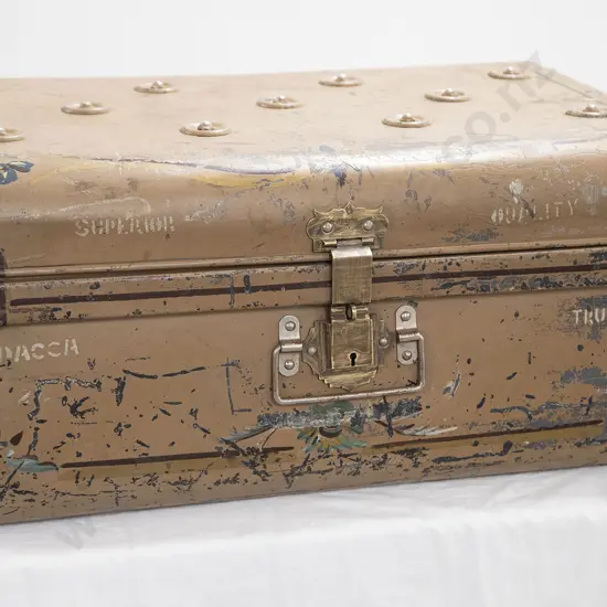 Vintage Tin Travel Trunk