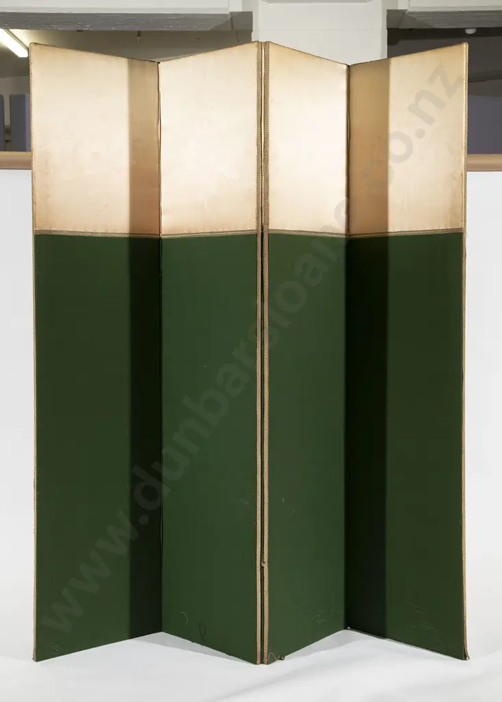 Four Panel Silk and Fabric Screen Image 1++