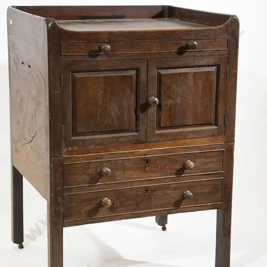 GeoIII Mahogany Tray Top Night Cupboard