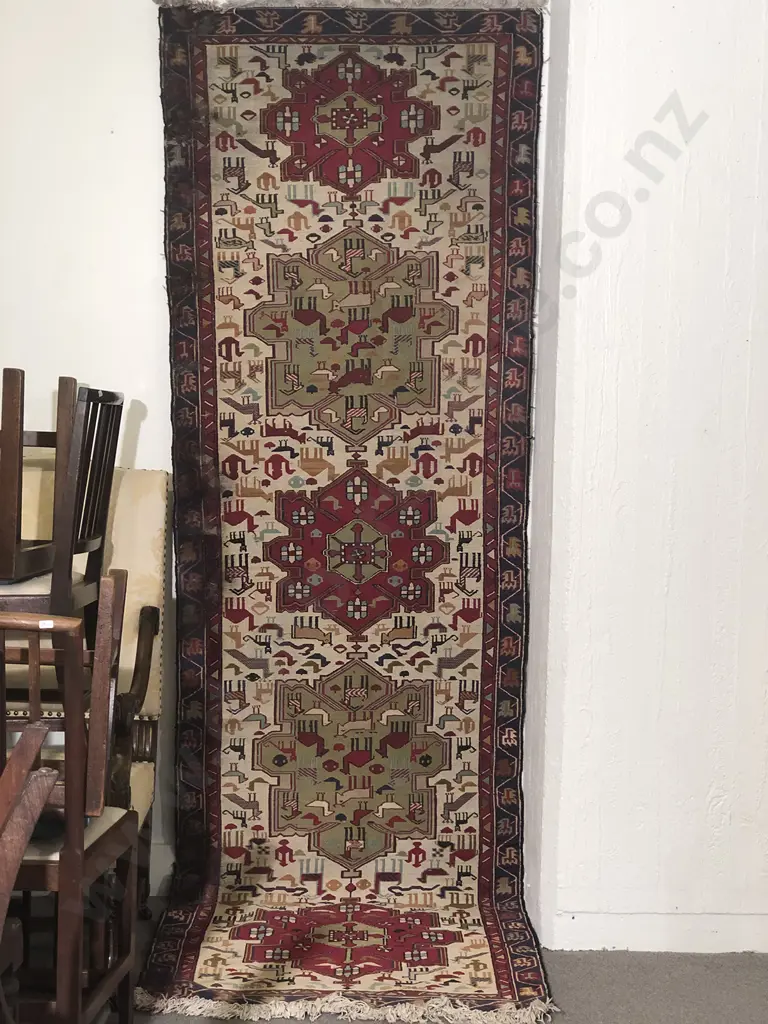 Kelim Runner with animal pattern Image 1++