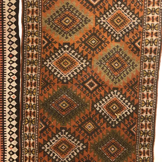 Persian Rug with all-over lozenge medallions