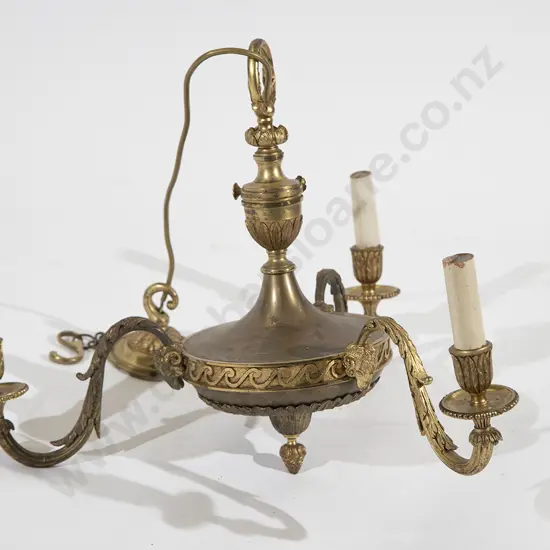 Brass Three Branch Ceiling Light