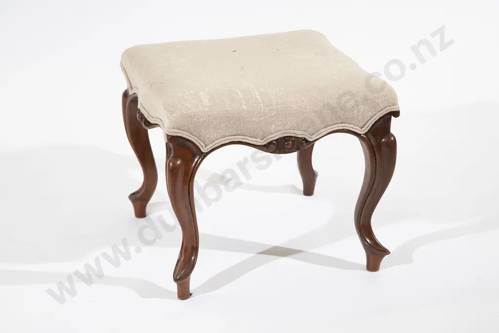 Victorian Mahogany Footstool Image 1++