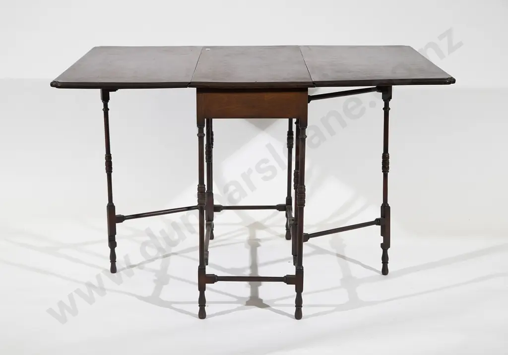 Edwardian Mahogany Spider Leg Drop Leaf Table Image 1++