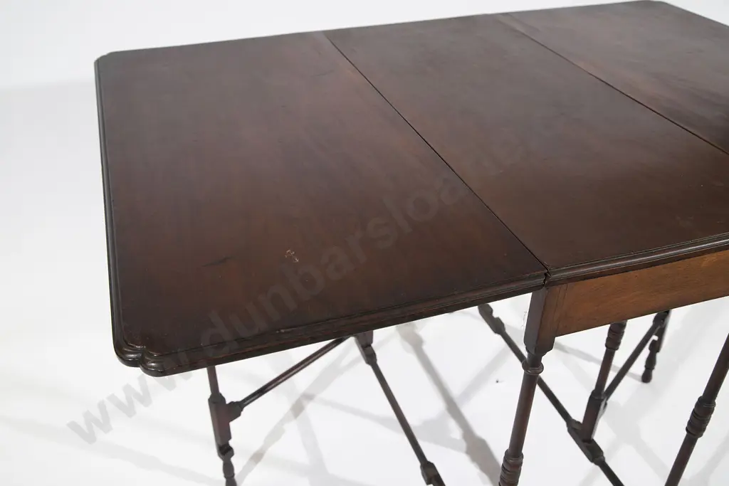 Edwardian Mahogany Spider Leg Drop Leaf Table Image 1++