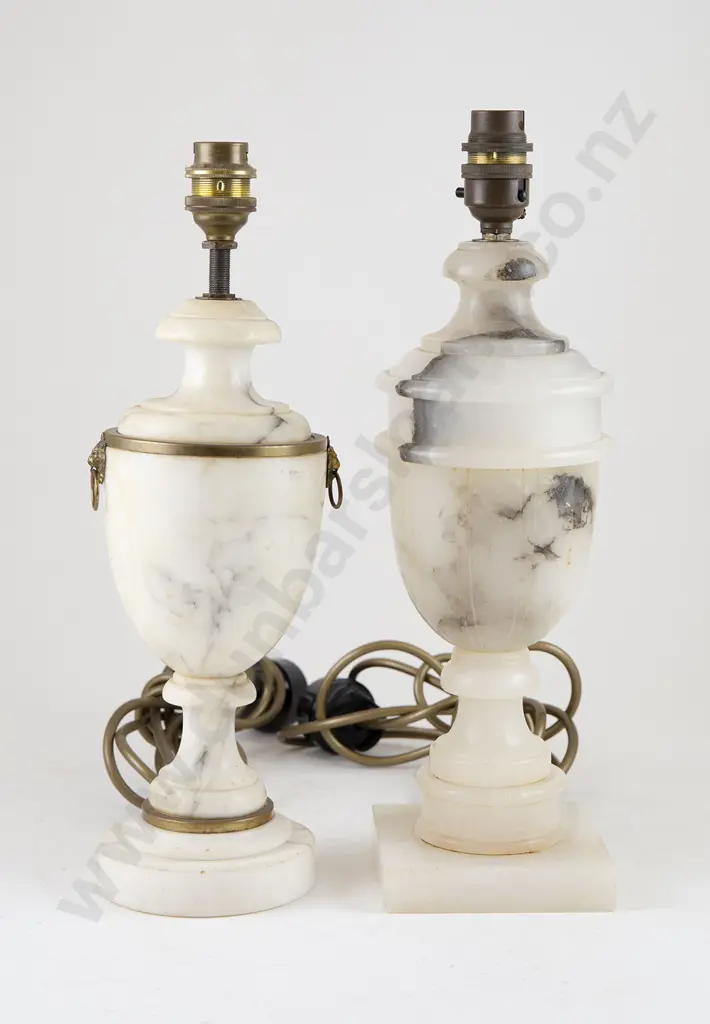 Two Vase Shaped Alabaster Lamps Image 1++